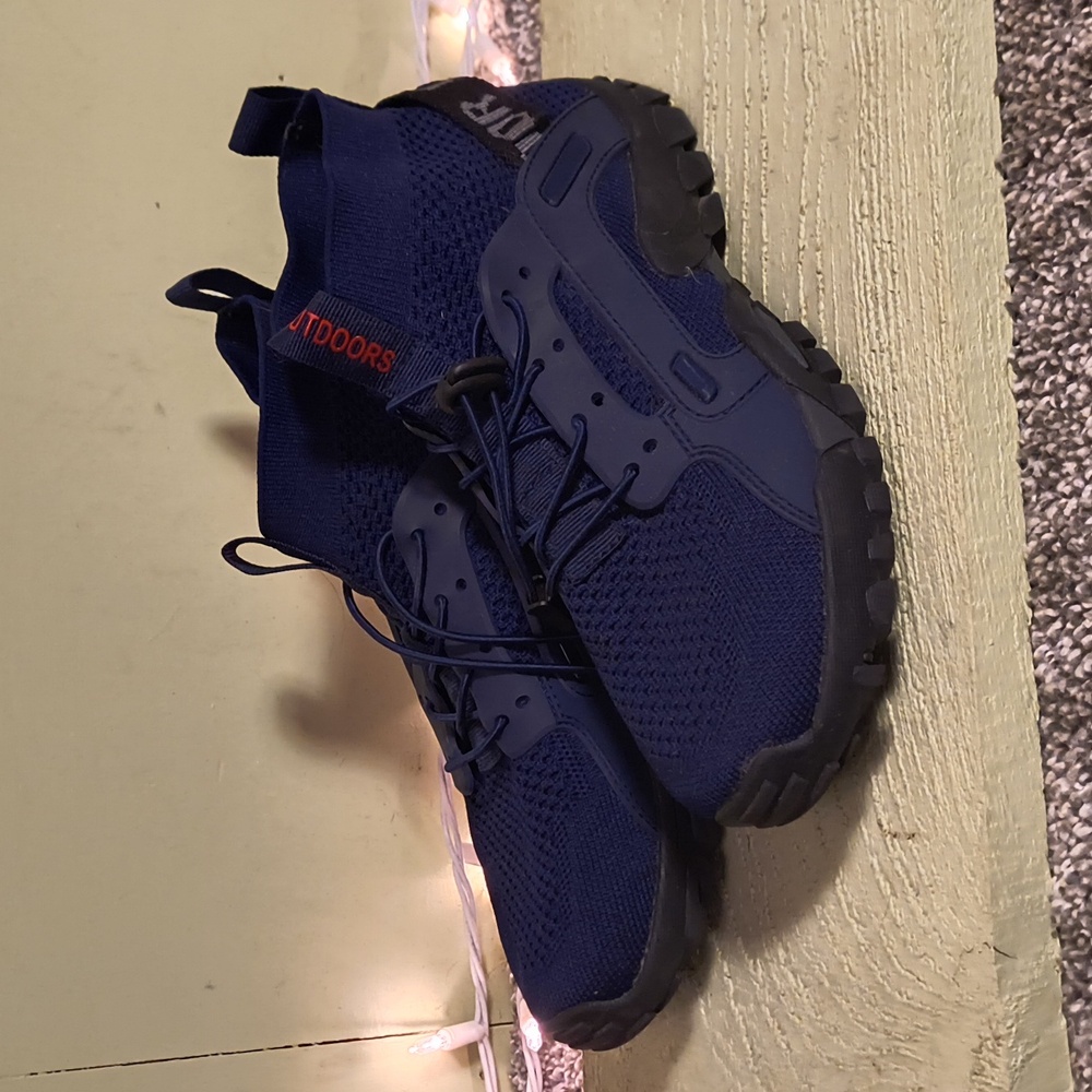 Women's Outdoors Navy Hiking Track Sole Tread Sock Sneaker 39 - Picture 5 of 12